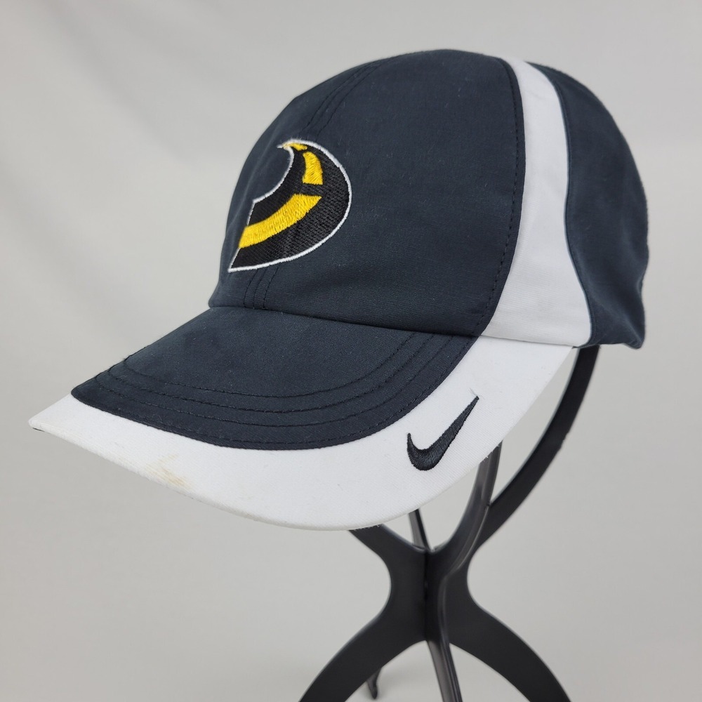 Nike Dri-Fit Heritage86 Road Logo Strapback Baseball Hat‎ Black White 354062-010